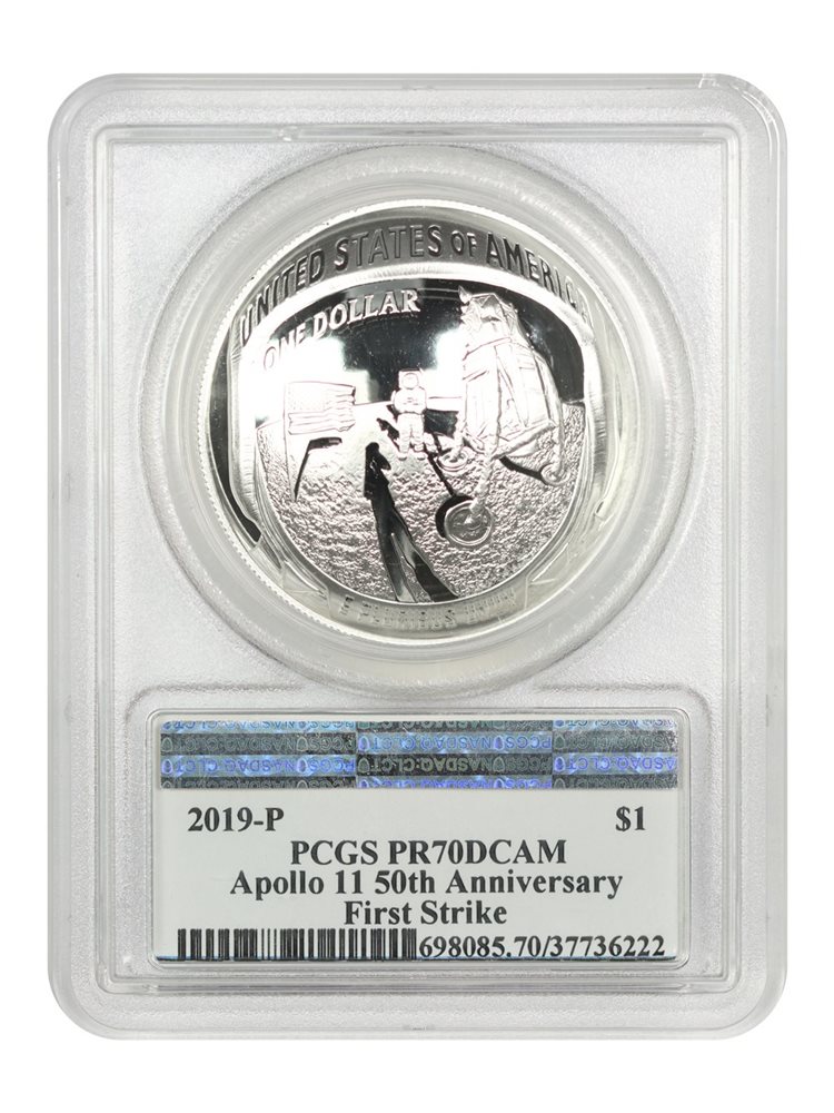 2019-P Apollo 11 $1 PCGS Proof 70 DCAM (First Strike), PR70DCAM