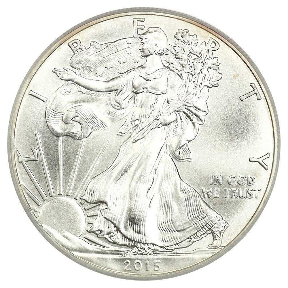 2015年 メキシコ 銀貨 PCGS MS70 1オンス最高評価 2015 Silver Eagle $1 PCGS MS70 (First Strike, Mercanti Signature