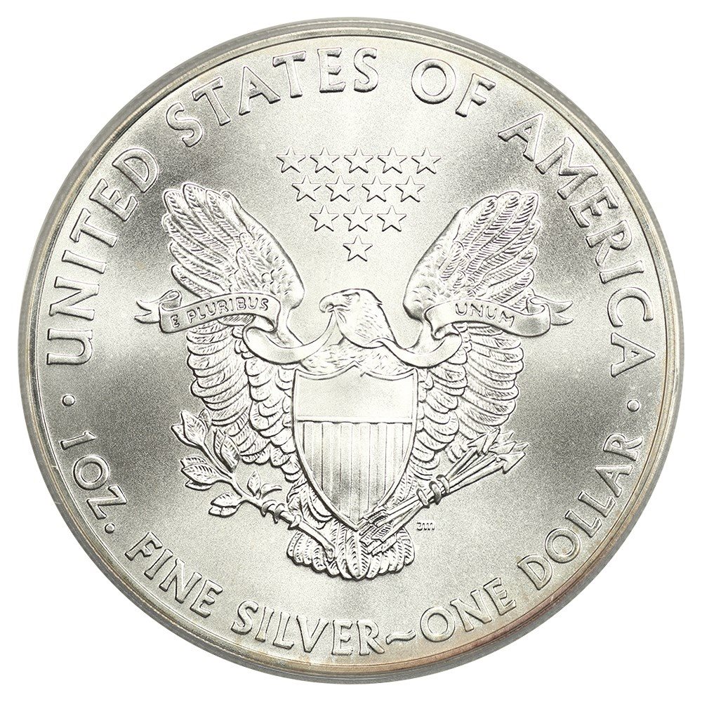 2015年 メキシコ 銀貨 PCGS MS70 1オンス最高評価 2015 Silver Eagle $1 PCGS MS70 (First Strike, Mercanti Signature