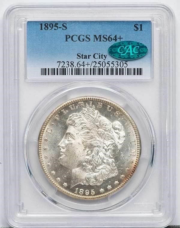 $1 1895-S PCGS MS64+ CAC, MS64+ - PCGS Auction Prices