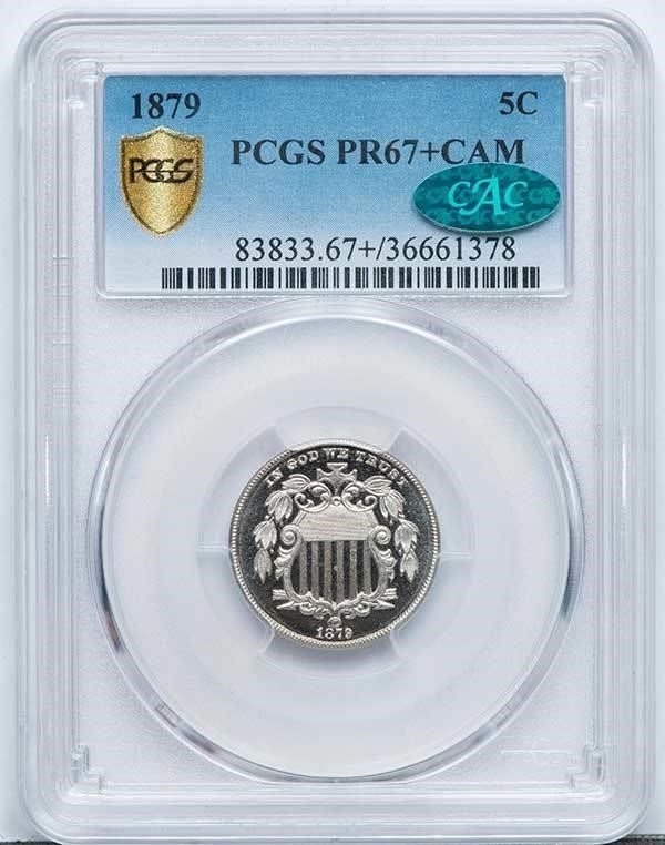 5C 1879 PCGS PR67+CAM, PR67+CAM - PCGS Auction Prices