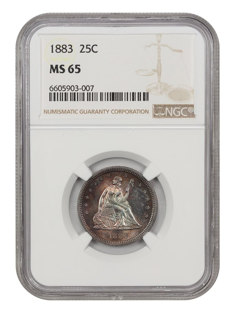 1883 25c NGC MS65, MS65 - PCGS Auction Prices