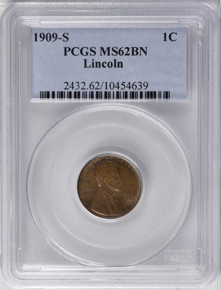 1909-S Lincoln Cent. MS-62 BN (PCGS)., MS62BN - PCGS Auction Prices