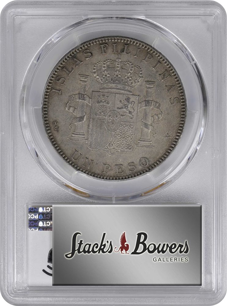 PHILIPPINES. Peso, 1897-SG V. Manila Mint. Alfonso XIII