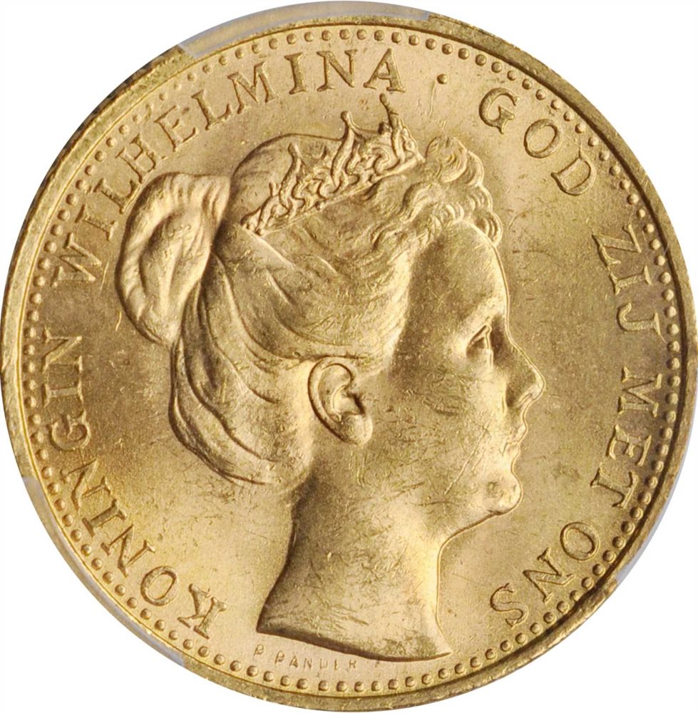 NETHERLANDS. 10 Gulden, 1898. Wilhelmina. PCGS MS-63 Gold Shield., MS63 -  PCGS Auction Prices
