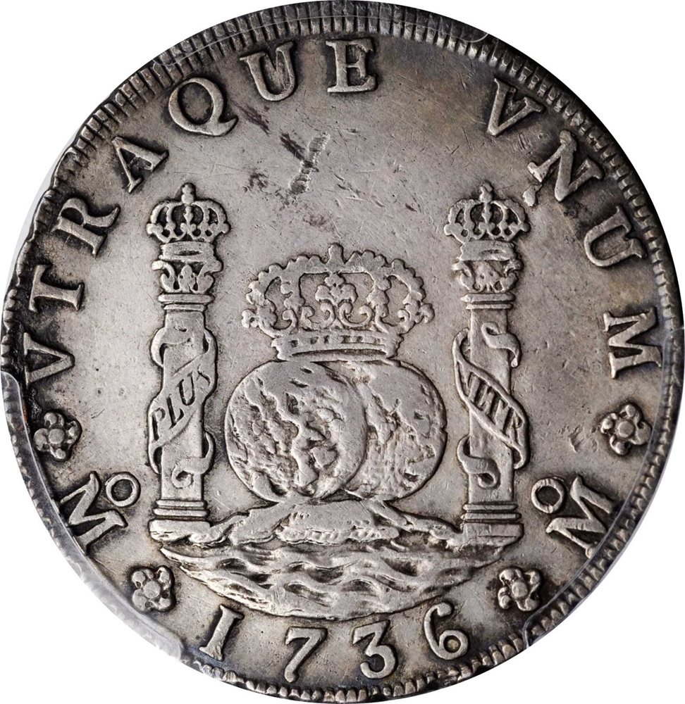 MEXICO. 8 Reales, 1736-Mo MF. Mexico City Mint. Philip V