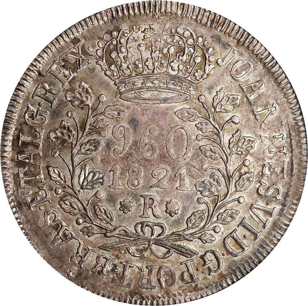 BRAZIL. 960 Reis, 1821-R. Rio de Janeiro Mint. Joao VI (1818-1822