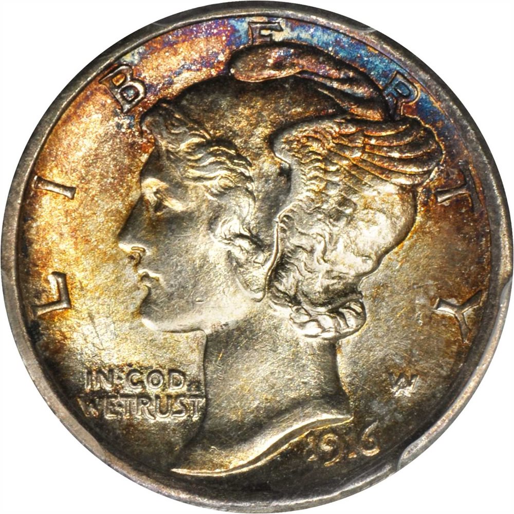 1916-D Mercury Dime. AU-58 (PCGS)., AU58 - PCGS Auction Prices