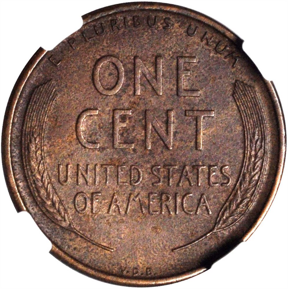 1909-S Lincoln Cent. V.D.B. AU-53 BN (NGC)., AU53BN - PCGS