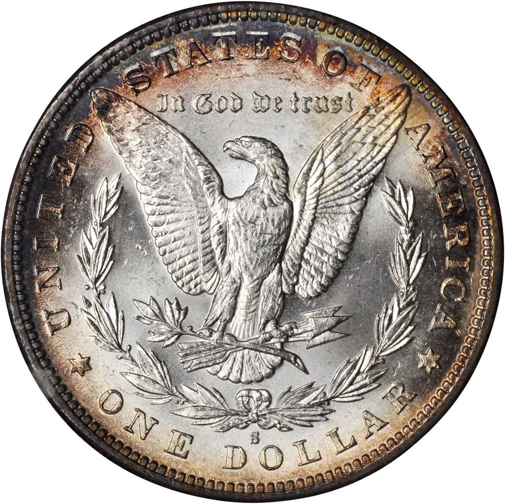 1888-S Redfield Morgan Silver Dollar. MS-62 (NGC)., MS62 - PCGS