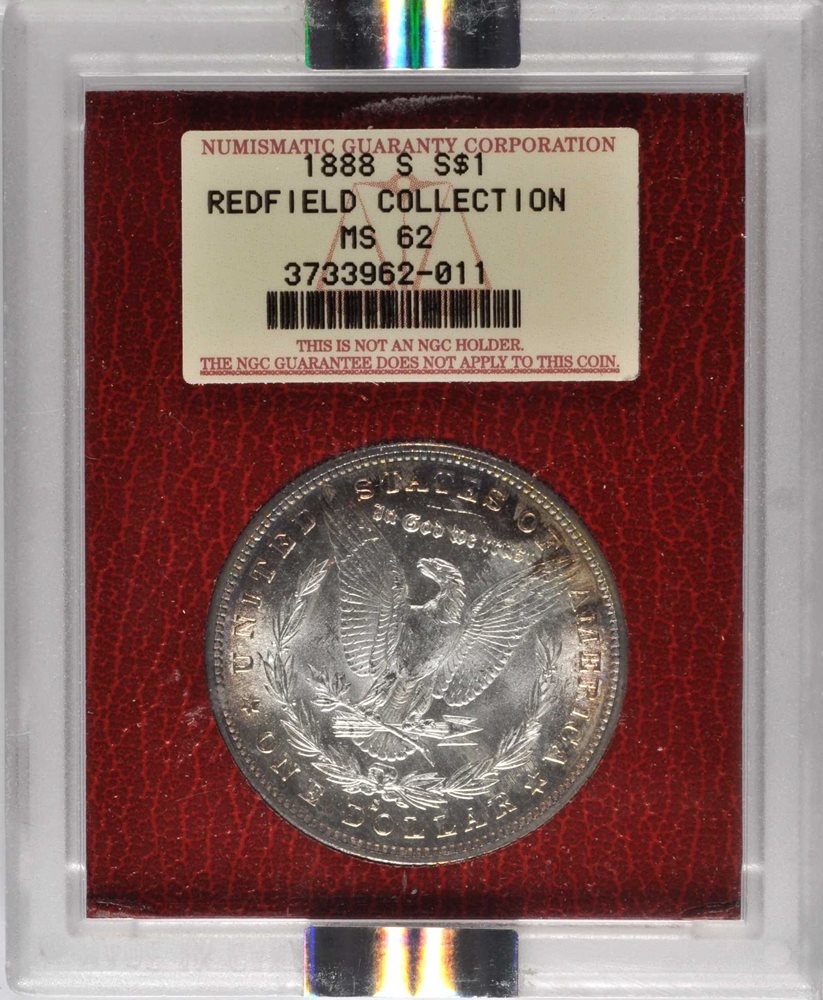 1888-S Redfield Morgan Silver Dollar. MS-62 (NGC)., MS62 - PCGS
