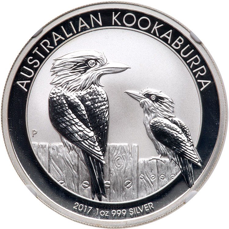 Australia. 2017-P Kookaburra Silver $1.NGC graded MS-70. , MS70