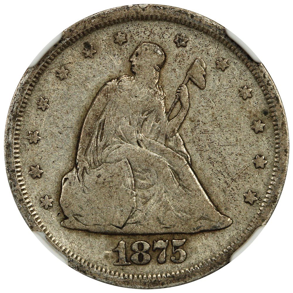 1875-S 20c NGC F15, F15 - PCGS Auction Prices
