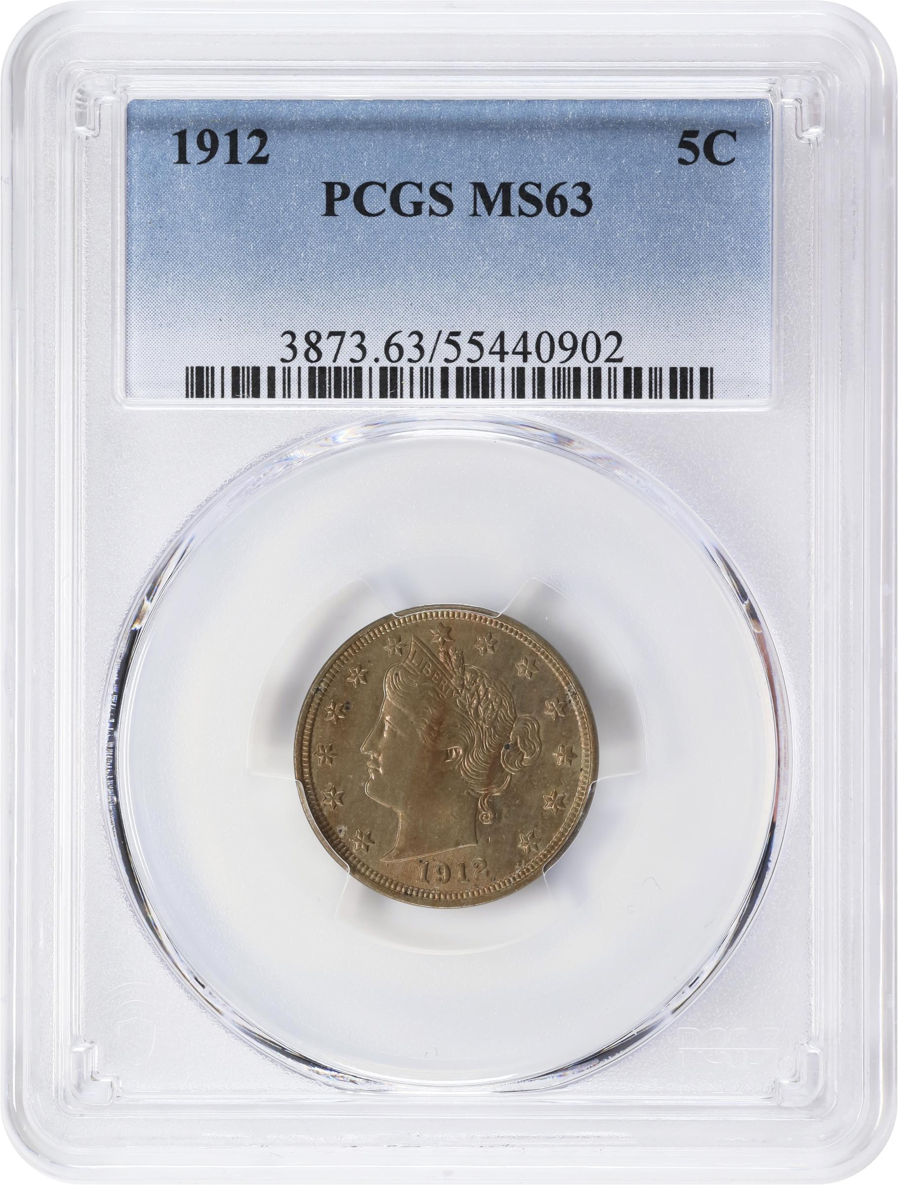 1912 Liberty Head Nickel. MS-63 (PCGS)., MS63 - PCGS Auction Prices