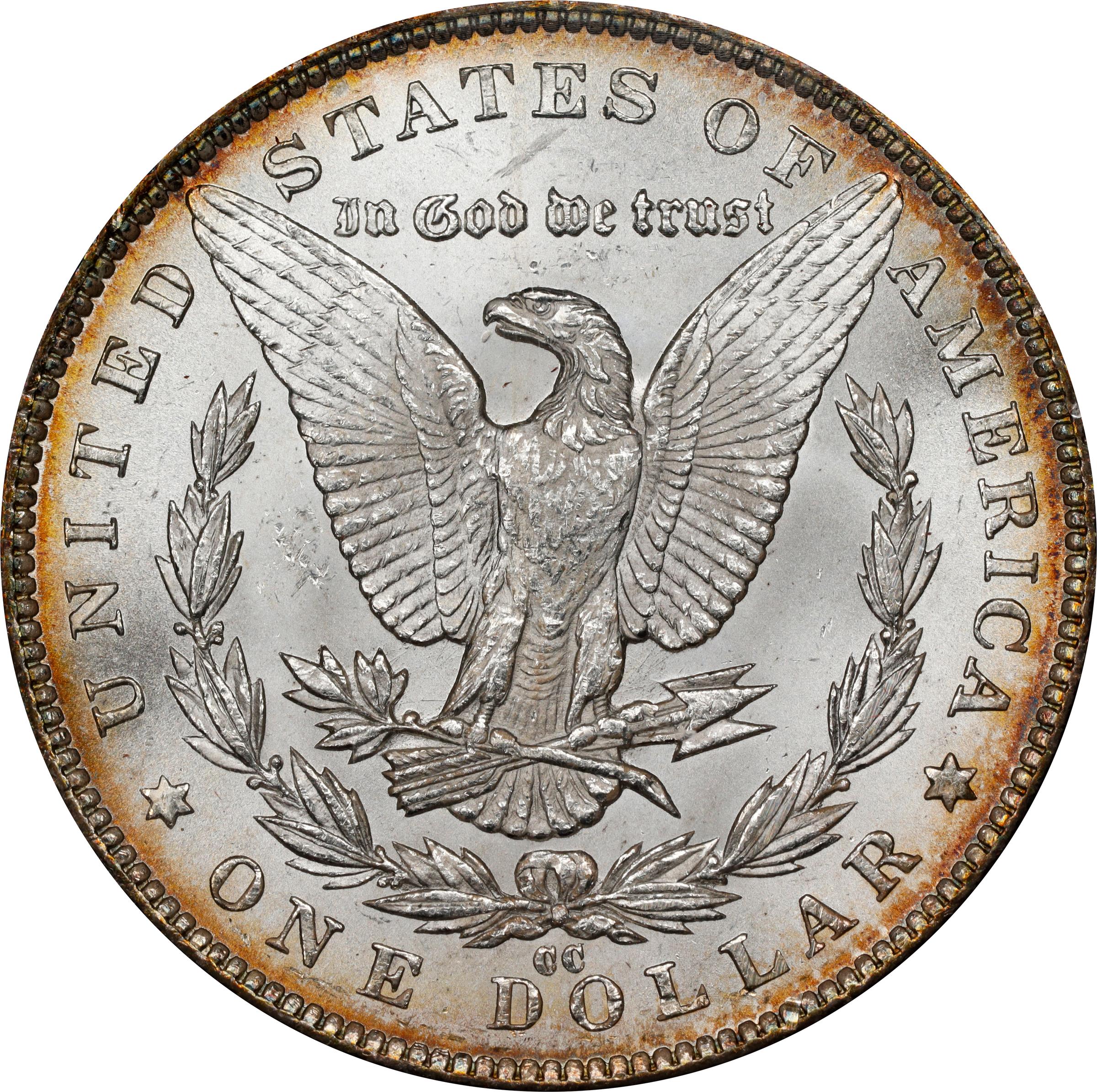 1891-CC Redfield Morgan Silver Dollar. VAM-3. Top 100 Variety