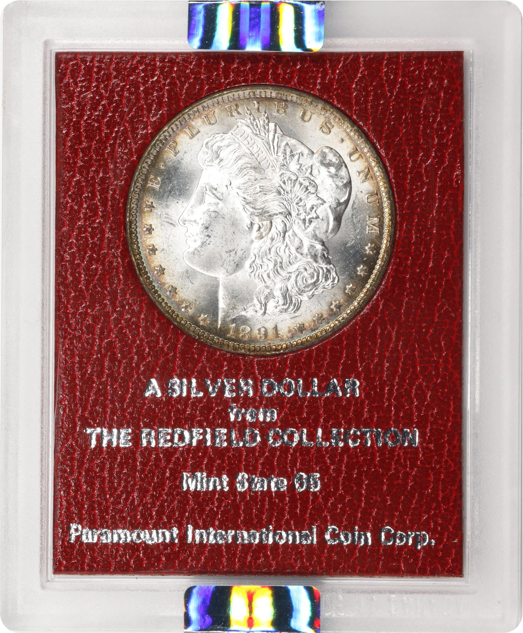 1891-CC Redfield Morgan Silver Dollar. VAM-3. Top 100 Variety