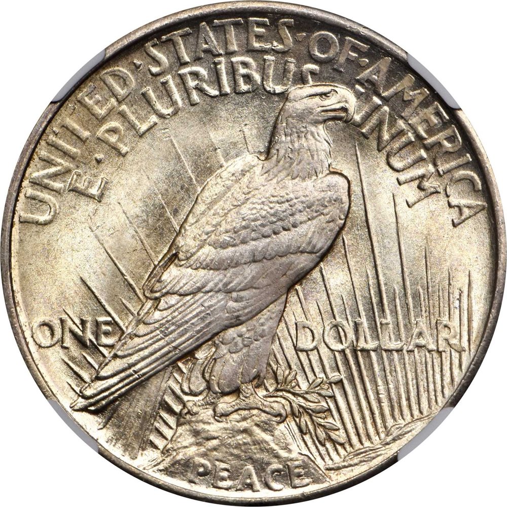 1921 $1 US Silver Peace Dollar ~ High Relief ~ NGC AU