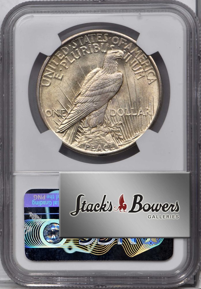 1921 Peace Silver Dollar. High Relief. MS-66+ (NGC)., MS66+