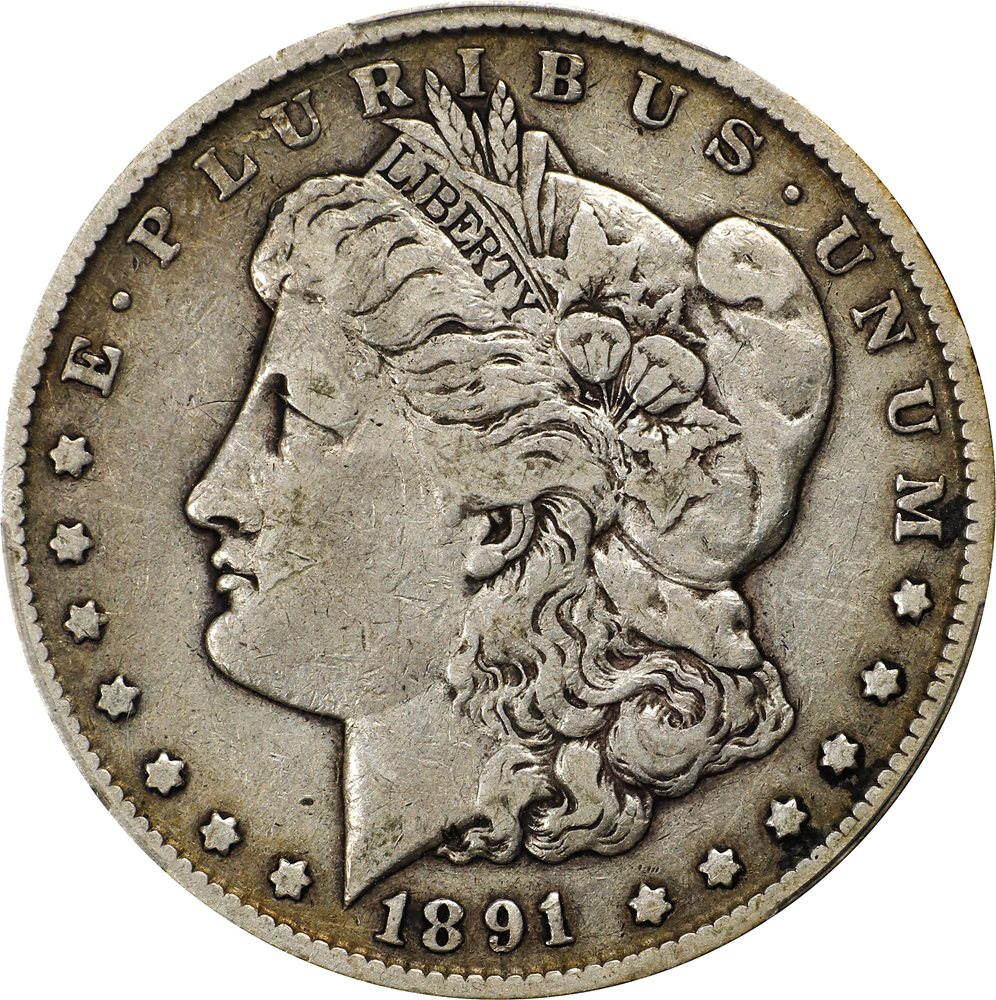 1891-CC Morgan Silver Dollar. VF-25 (PCGS)., VF25 - PCGS Auction