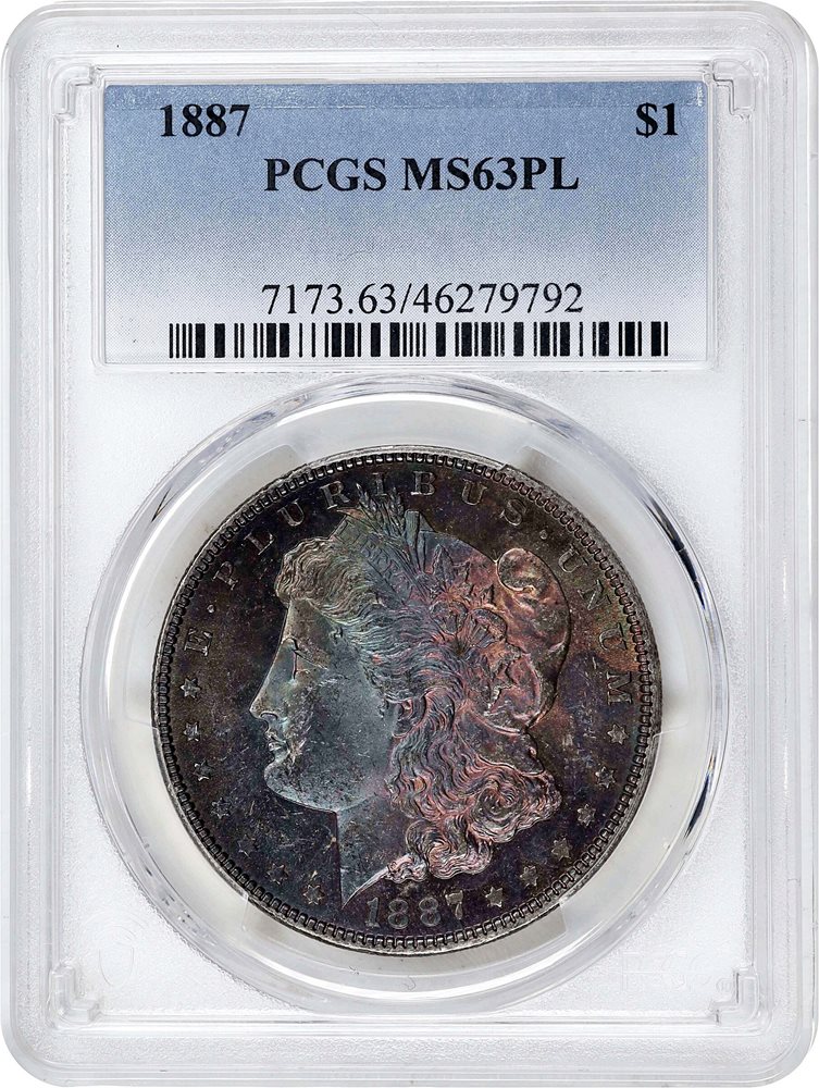 1887 Morgan Silver Dollar. MS-63 PL (PCGS)., MS63PL - PCGS Auction