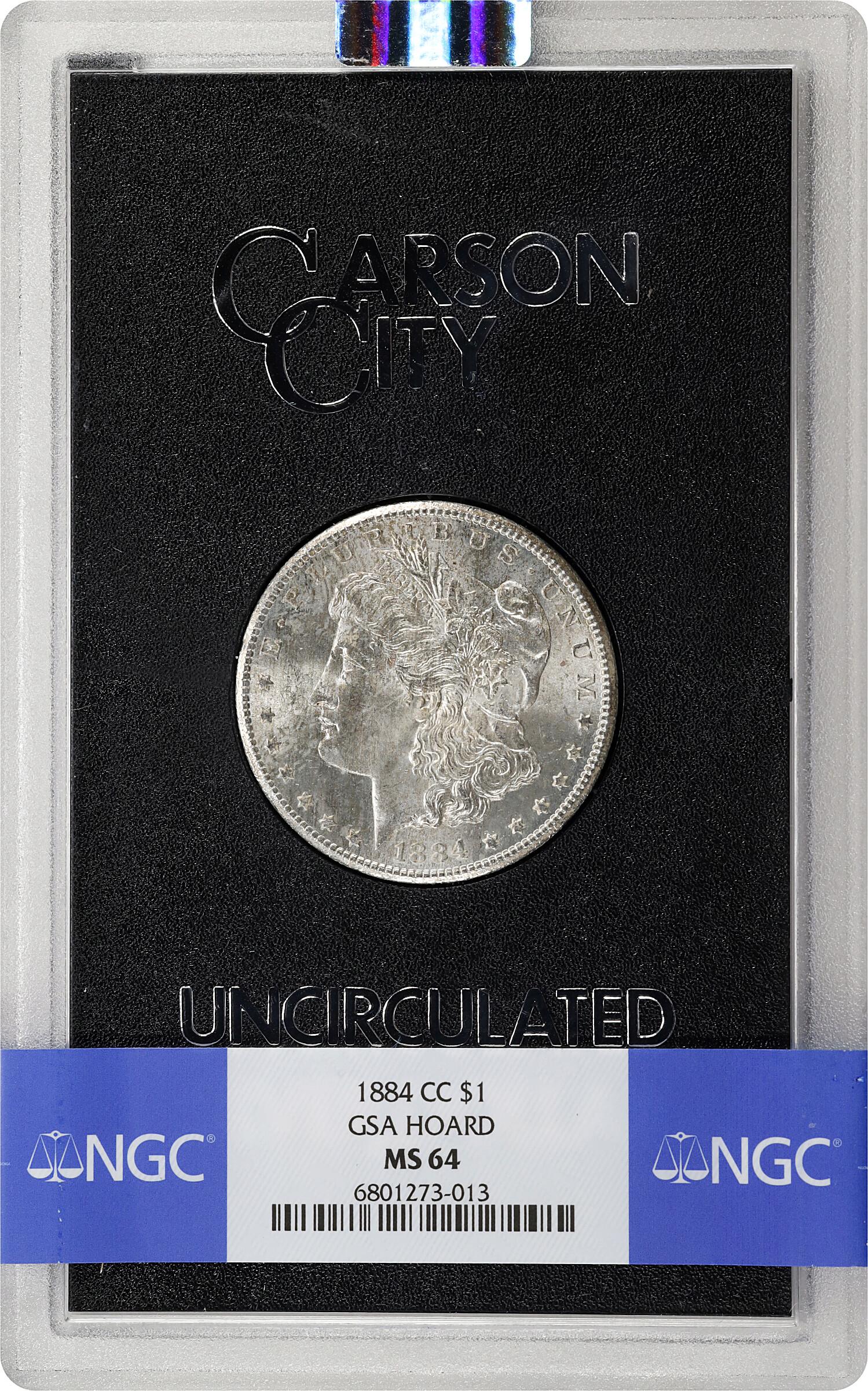 1884-CC GSA Morgan Silver Dollar. MS-64 (NGC)., MS64 - PCGS