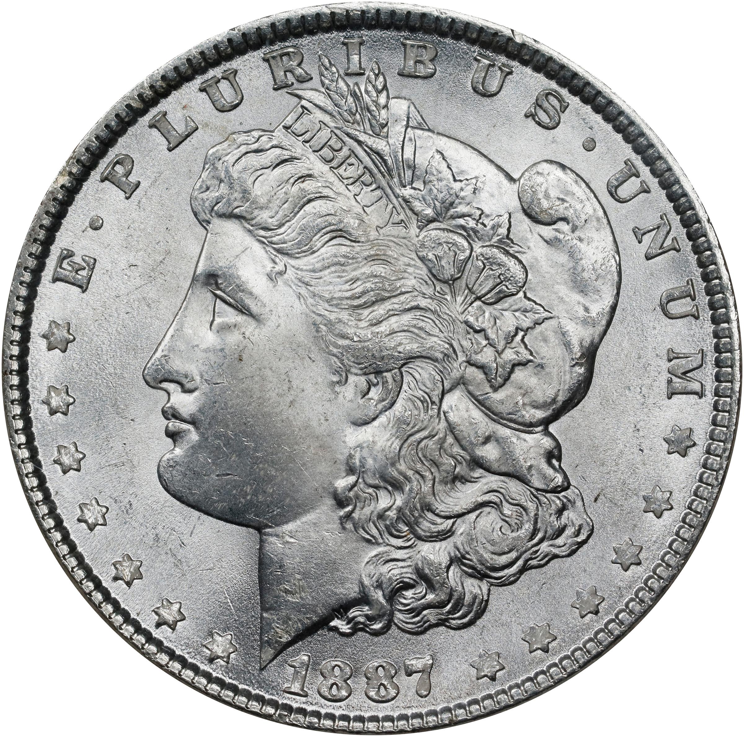1887 Morgan Silver Dollar. MS-64 (NGC)., MS64 - PCGS Auction Prices