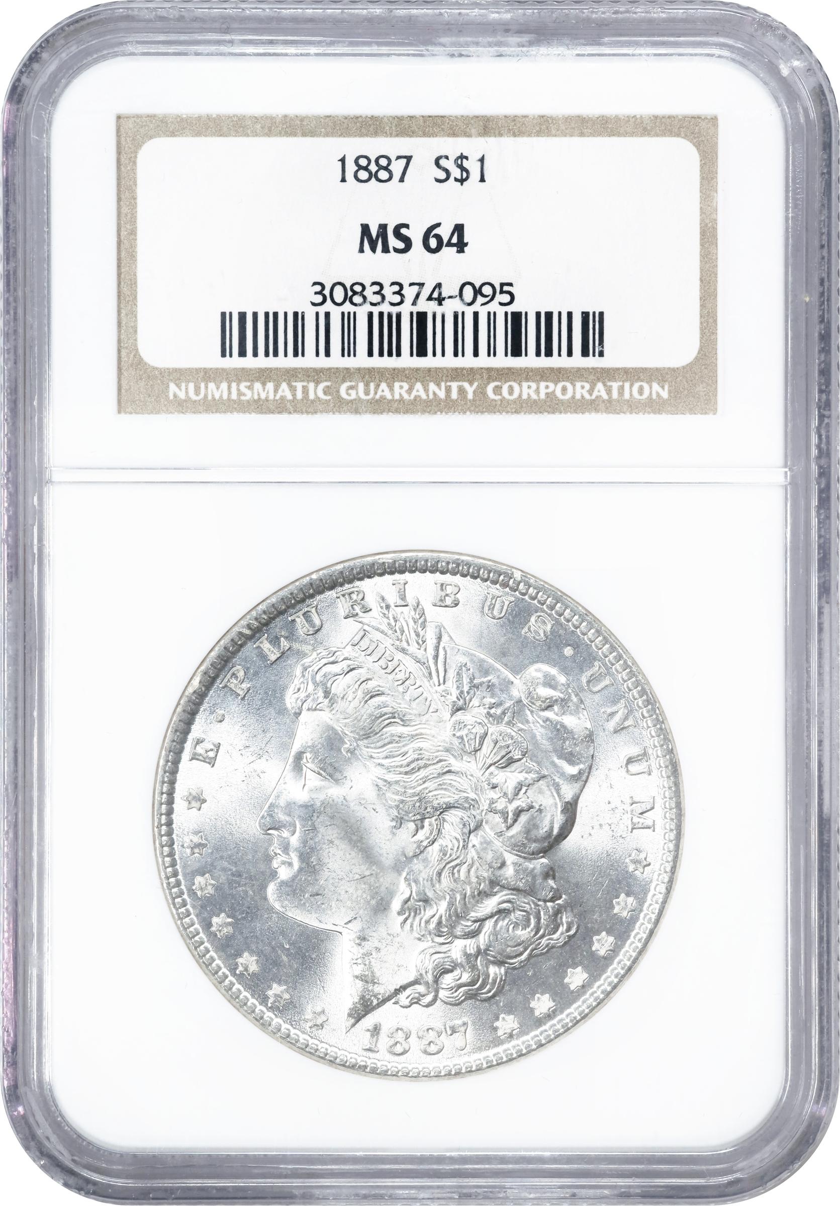 1887 Morgan Silver Dollar. MS-64 (NGC)., MS64 - PCGS Auction Prices