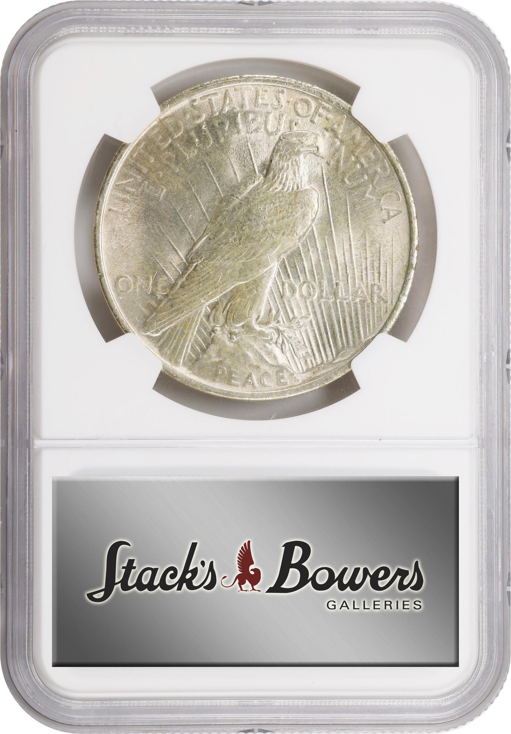 1923 Peace Silver Dollar. VAM-1A2. Top 50 Variety. Whisker Jaw and