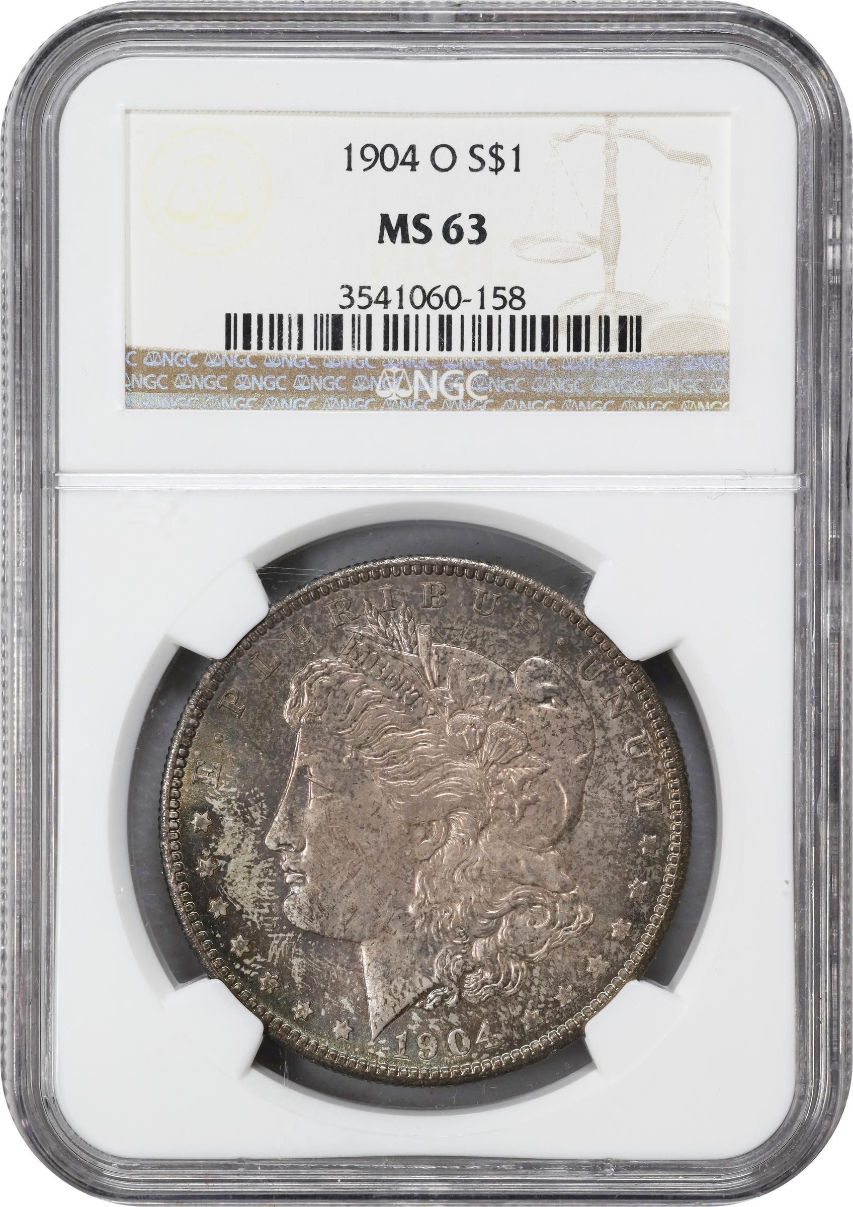 1904-O Morgan Silver Dollar. MS-63 (NGC)., MS63 - PCGS Auction Prices