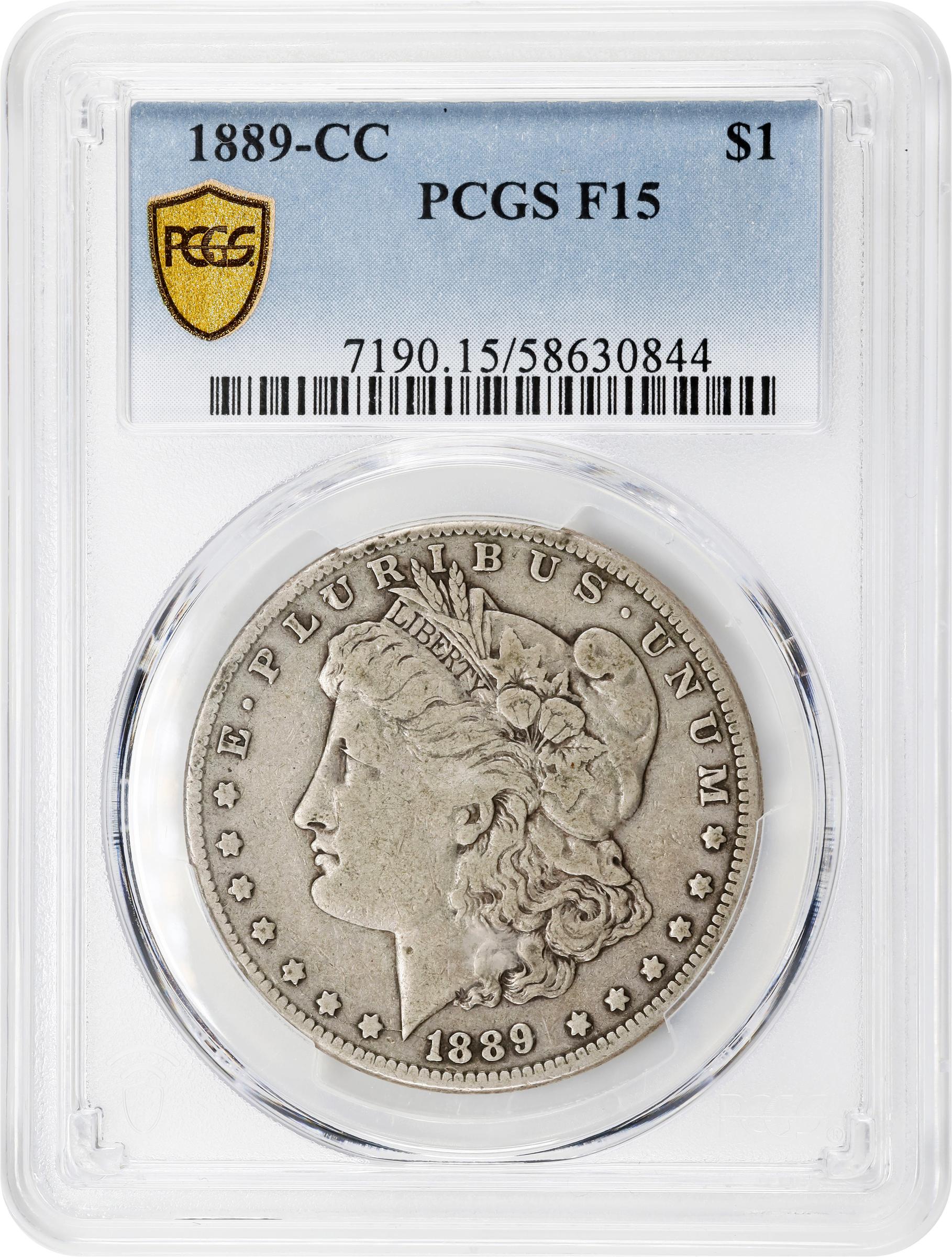 1889-CC Morgan Silver Dollar. Fine-15 (PCGS)., F15 - PCGS Auction