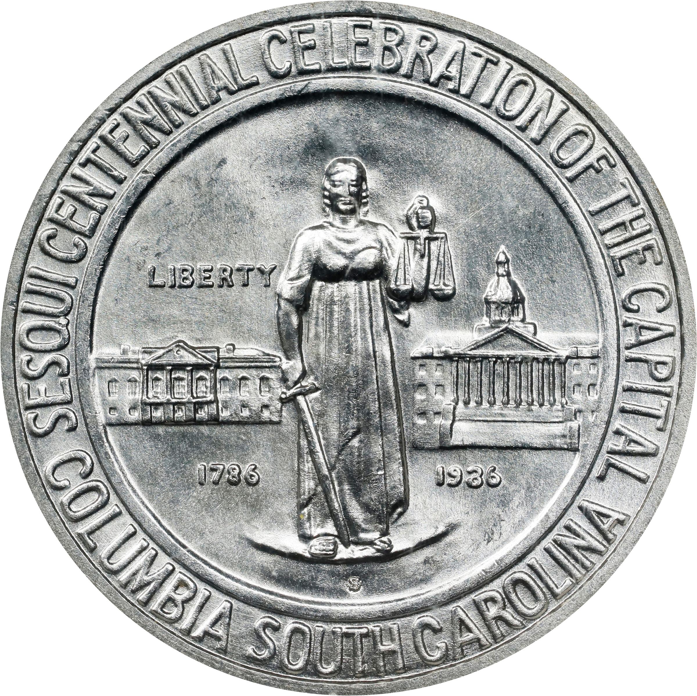 1936-S Columbia, South Carolina Sesquicentennial. MS-65 (NGC). CAC