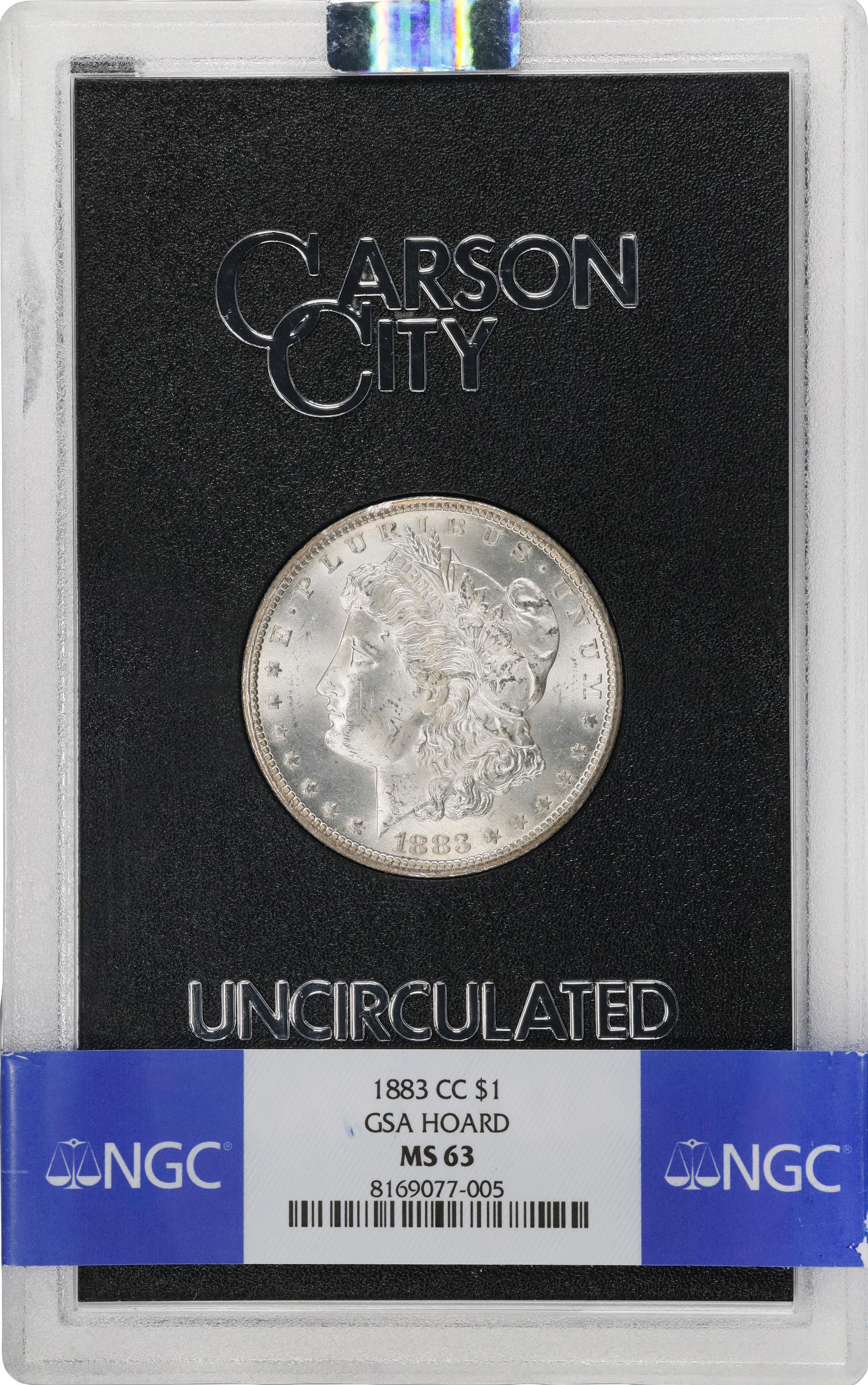 1883-CC GSA Morgan Silver Dollar. MS-63 (NGC)., MS63 - PCGS