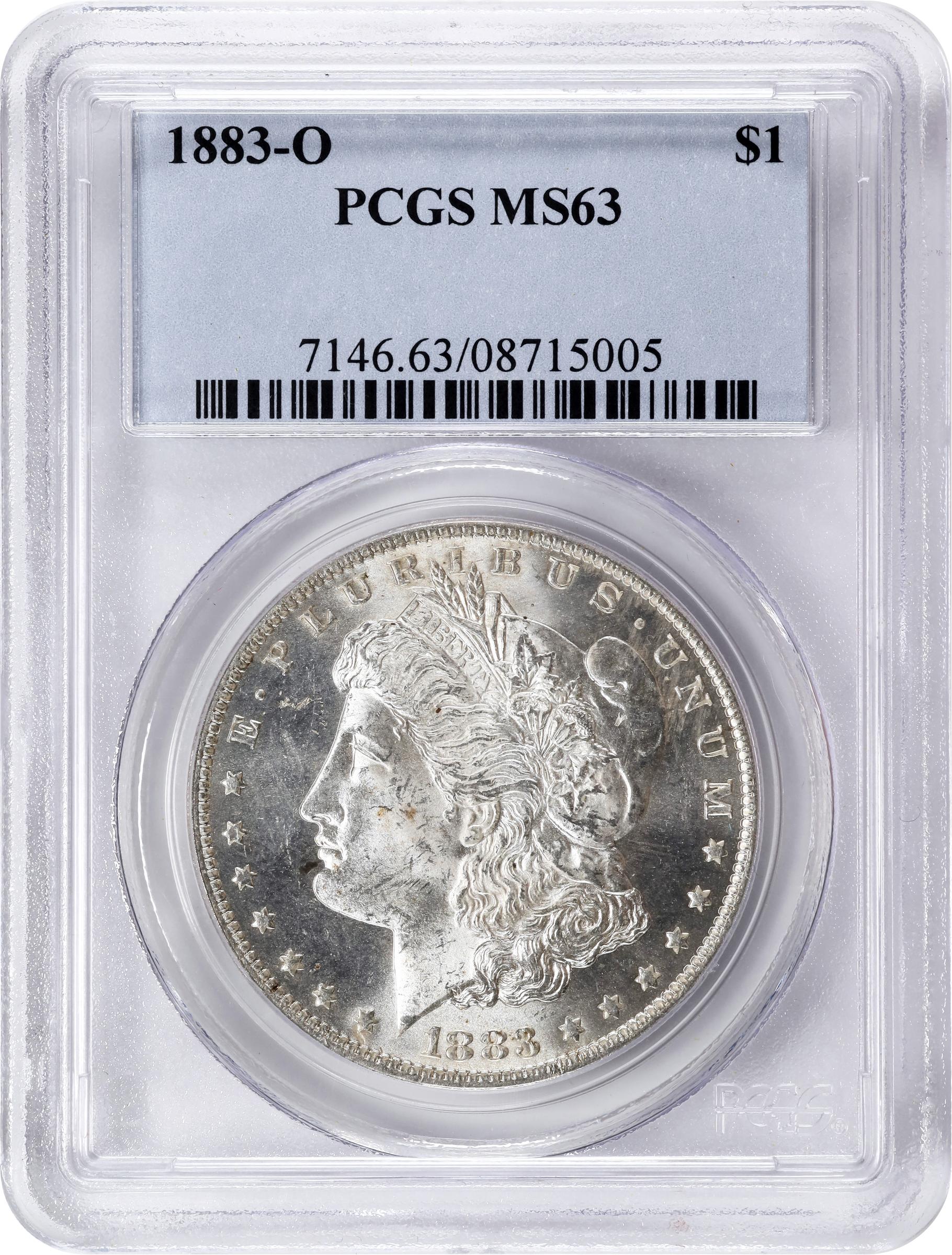 1883-O Morgan Silver Dollar. MS-63 (PCGS)., MS63 - PCGS Auction Prices