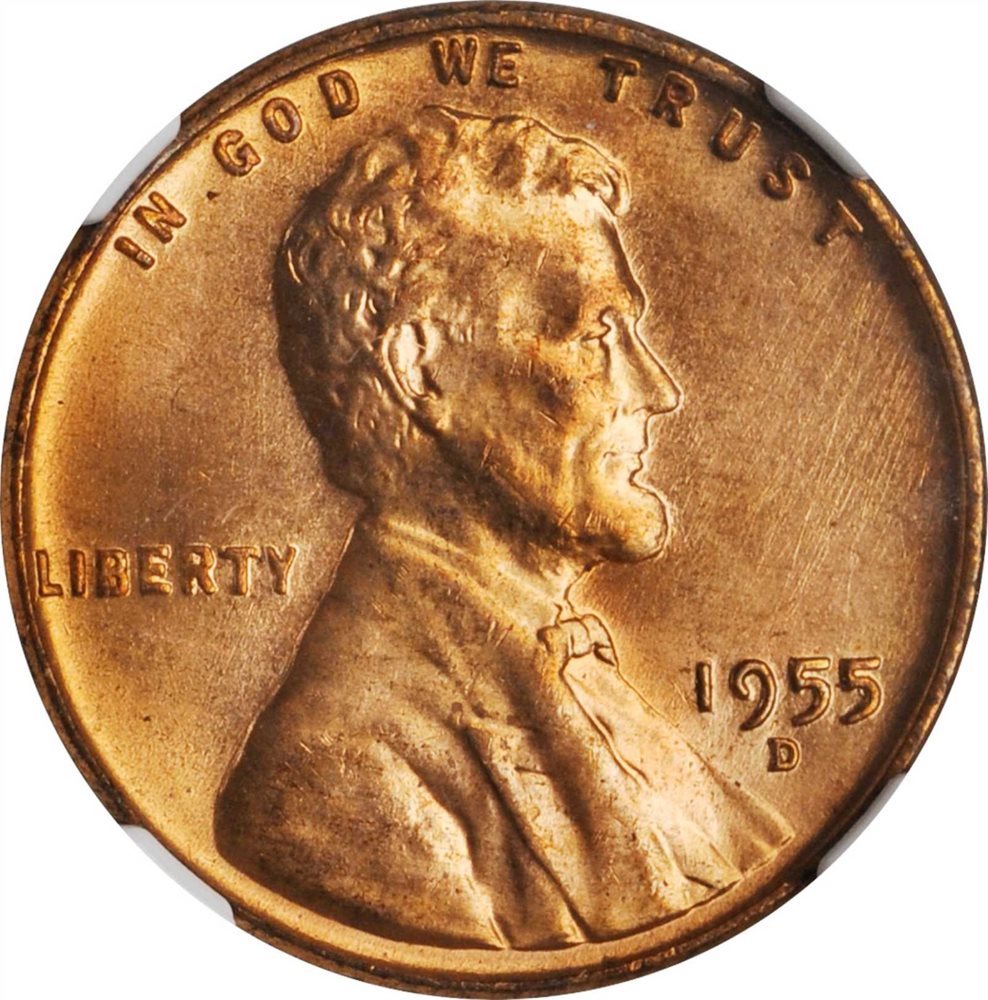 1955-D Lincoln Cent. MS-67 RD (NGC)., MS67RD - PCGS Auction Prices