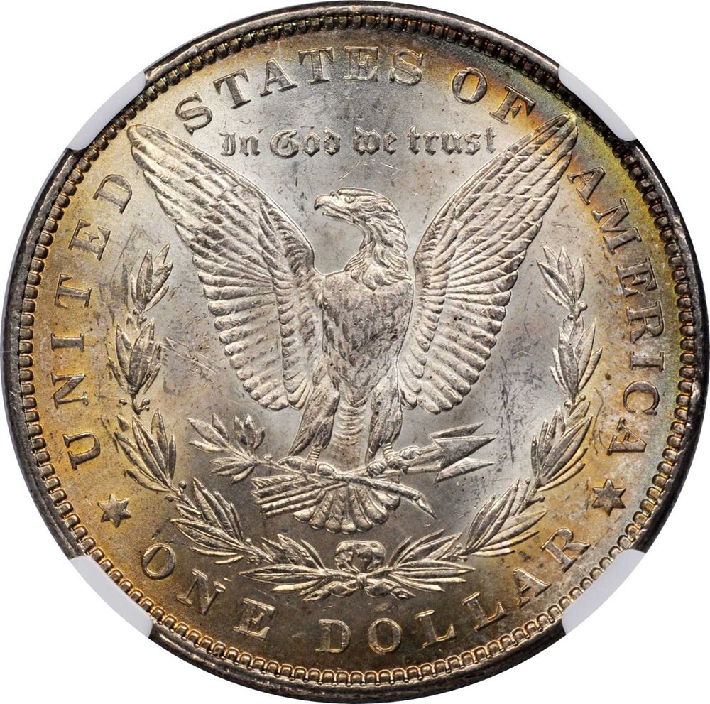 モルガン銀貨　1882 S $1 銀貨 MS 62 NGC認証 Carson City Grade MS 62 1882 Year Morgan US Dollars (1878