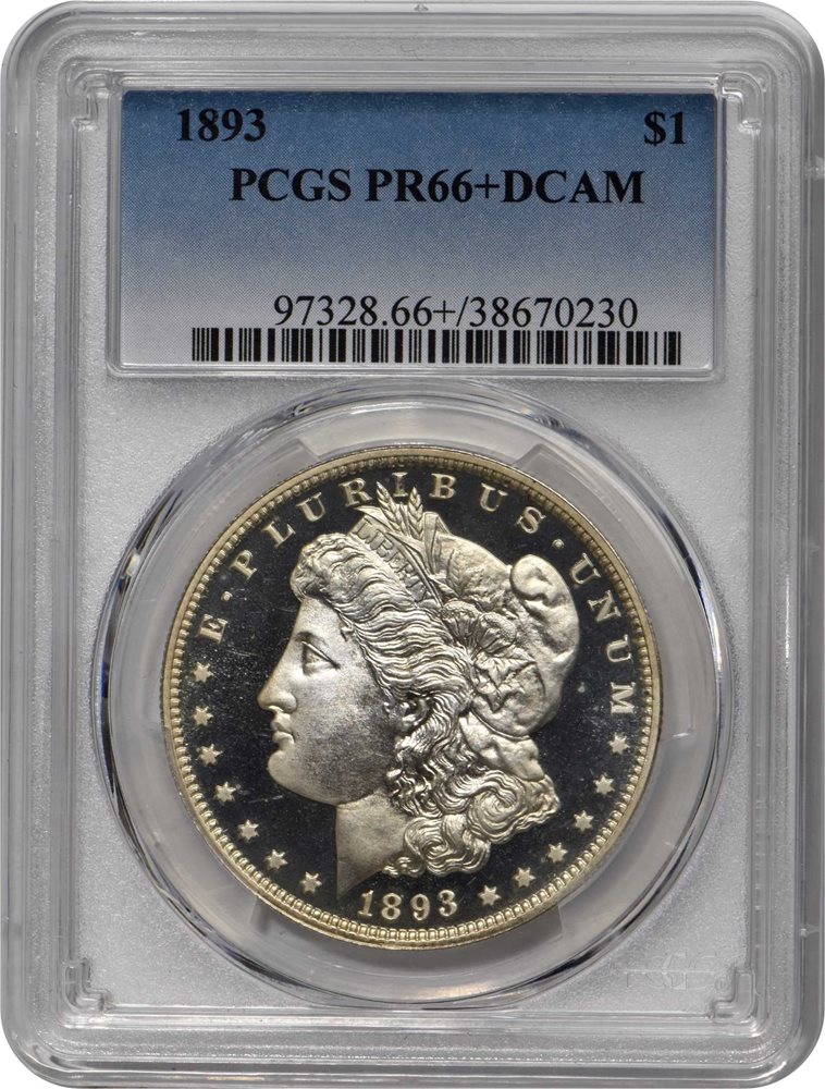 PCGS PR66 DCAM 1970年 100 Pta 銀貨 “裸のマハ” 1893 Morgan Silver Dollar. Proof-66+ Deep Cameo (PCGS