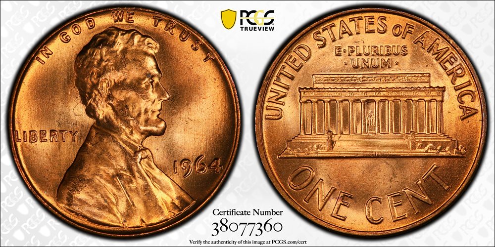 1964 Lincoln Cent. MS-67 RD (PCGS)., MS67RD - PCGS Auction Prices