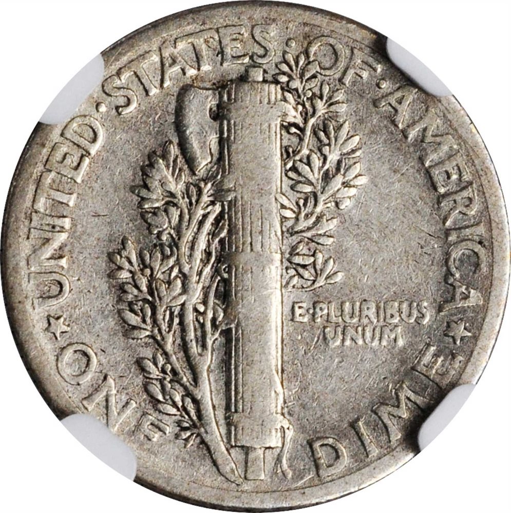 1942/1 Mercury Dime. FS-101. Fine-12 (NGC). CAC., F12 - PCGS