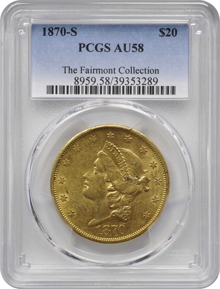 1870-S Liberty Head Double Eagle. AU-58 (PCGS)., AU58 - PCGS